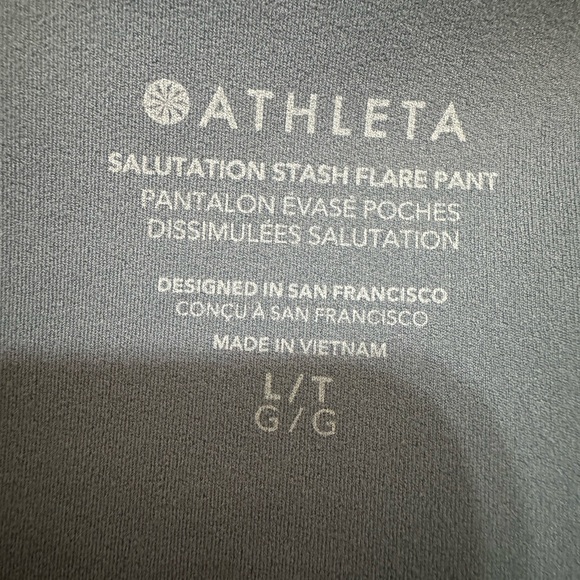 Athleta Salutation Stash Flare Pant in Slate Blue size Large TALL - Picture 7 of 9
